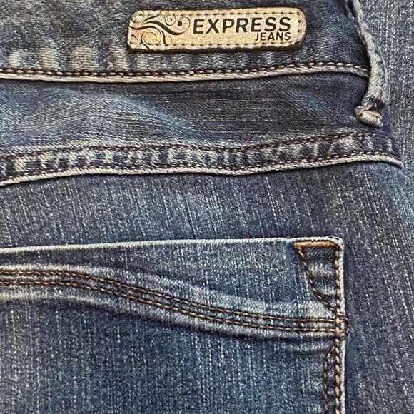 Express Jeans Leggings Womens  Skinny Fit Denim Pants - Picture 11 of 11